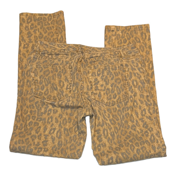 Womens Chaps Ralph Lauren Cheetah Slimming Stretch Denim Animal Jeans Size 4 - Picture 4 of 6